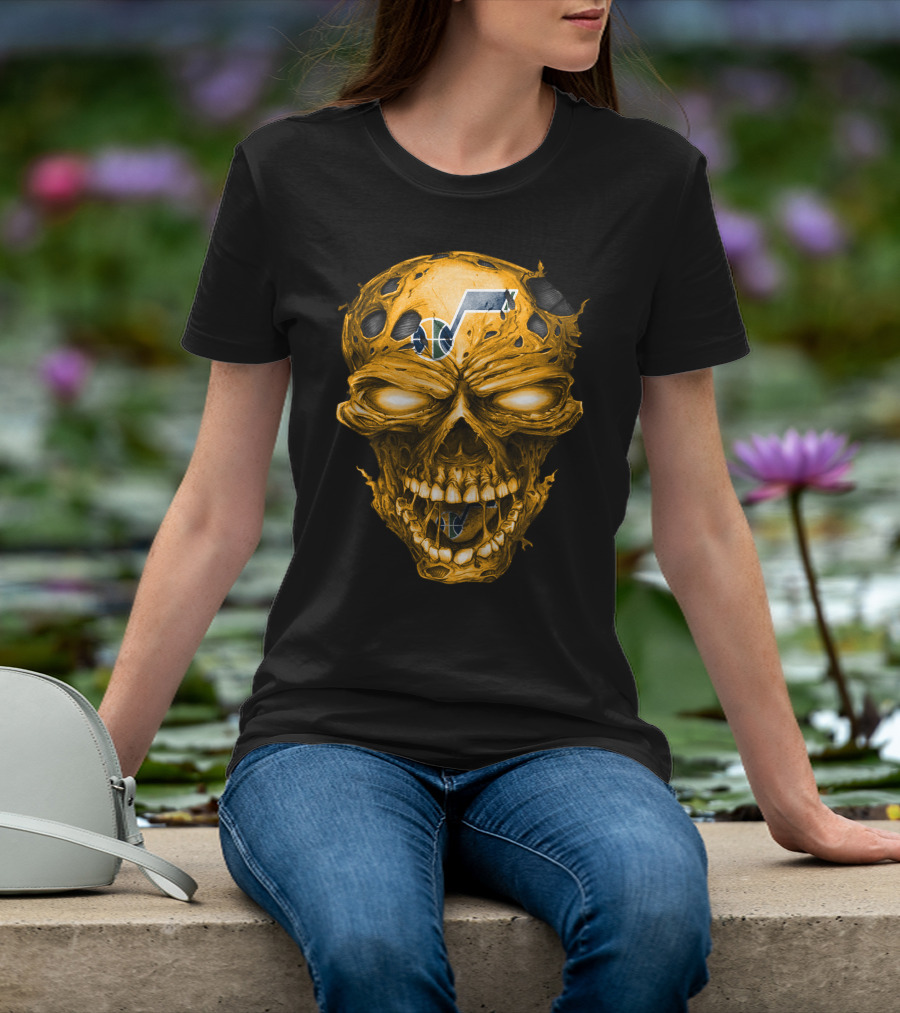Utah Jazz Skull Logo T-Shirt
