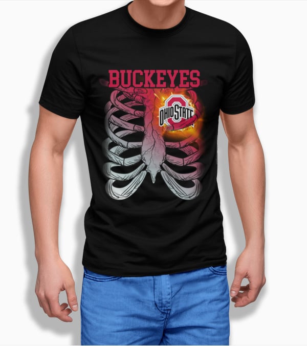 Buckeyes Ohio State Logo Rib Cage T-Shirt