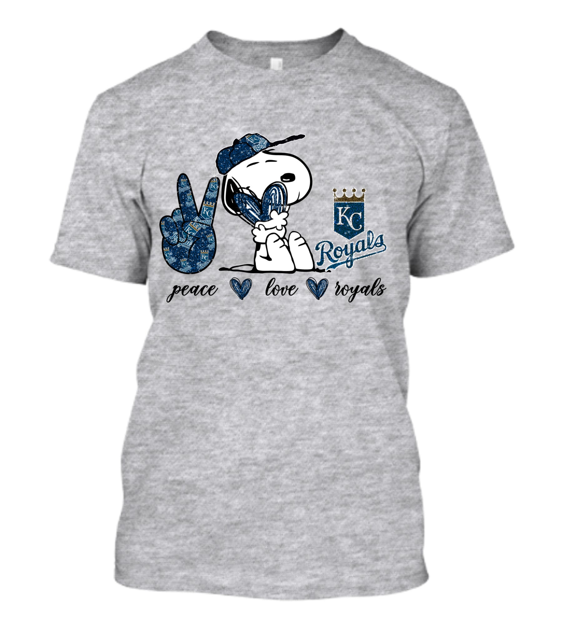 Peace Love KC Royals Snoopy T-Shirt