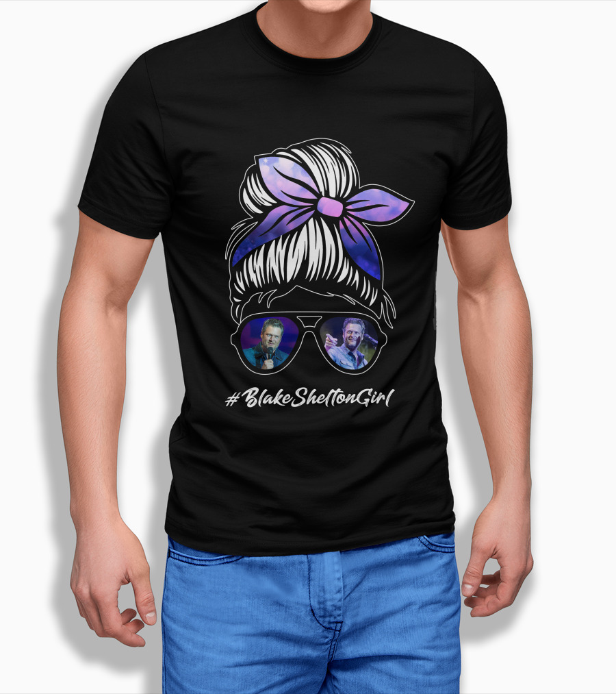 BlakeSheltonGirl Sunglasses Headwrap T-Shirt