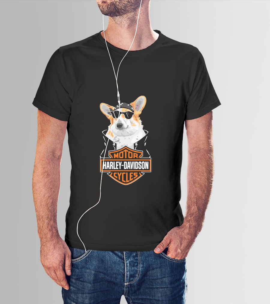 Corgi Harley Davidson Motorcycle Cycles T-Shirt