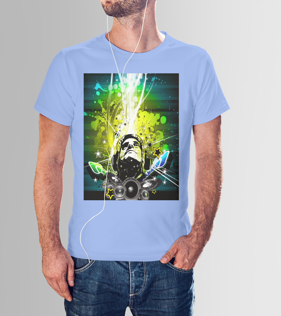 Music So Cool Vibrant Headphones DJ Speaker Blast T-Shirt