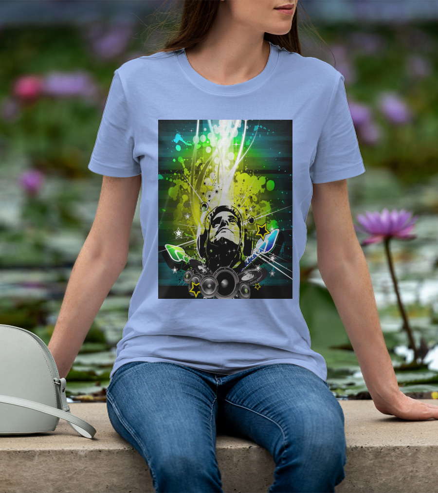 Music So Cool Vibrant Headphones DJ Speaker Blast T-Shirt