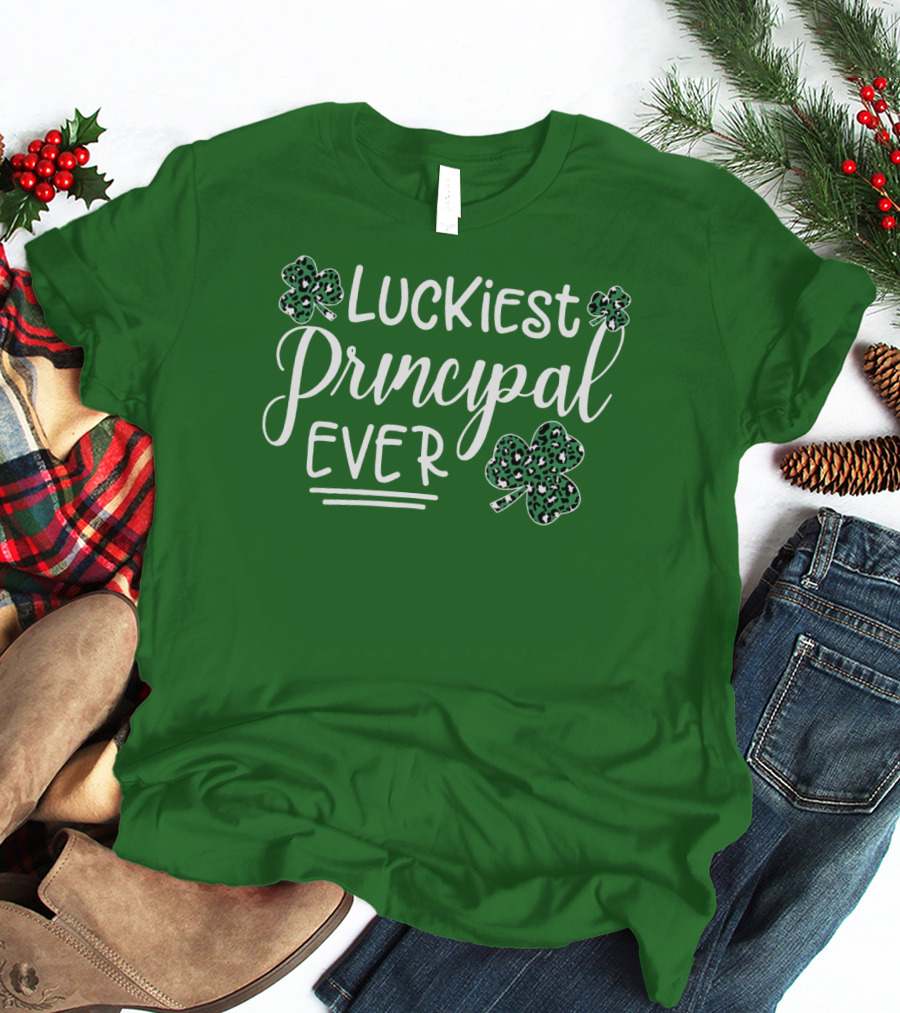 Luckiest Principal Ever Shamrock St Patrick's Day T-Shirt
