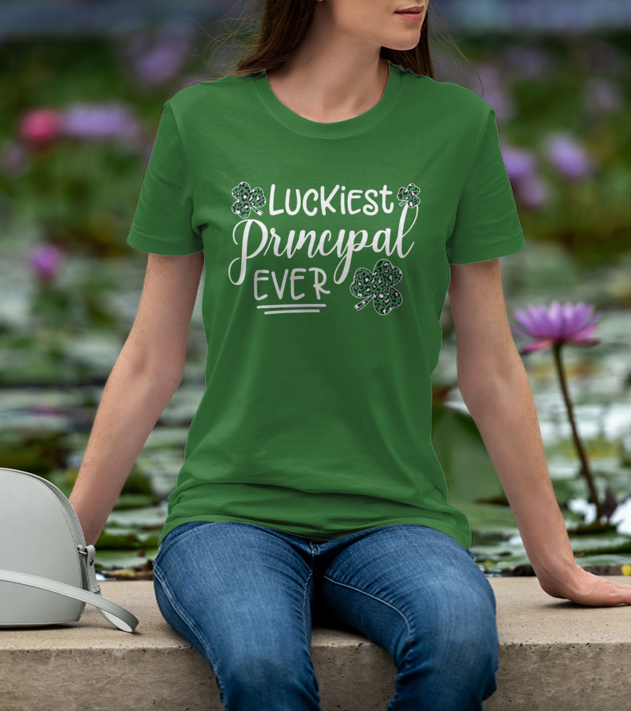 Luckiest Principal Ever Shamrock St Patrick's Day T-Shirt