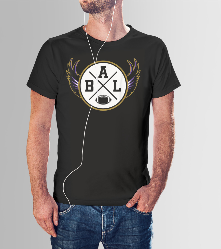 BAL Football Baltimore Maryland Vintage Raven T-Shirt