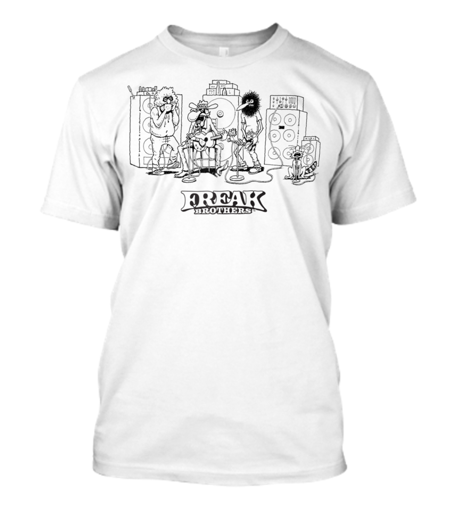 The Fabulous Furry Freak Brothers Rock Band T-Shirt