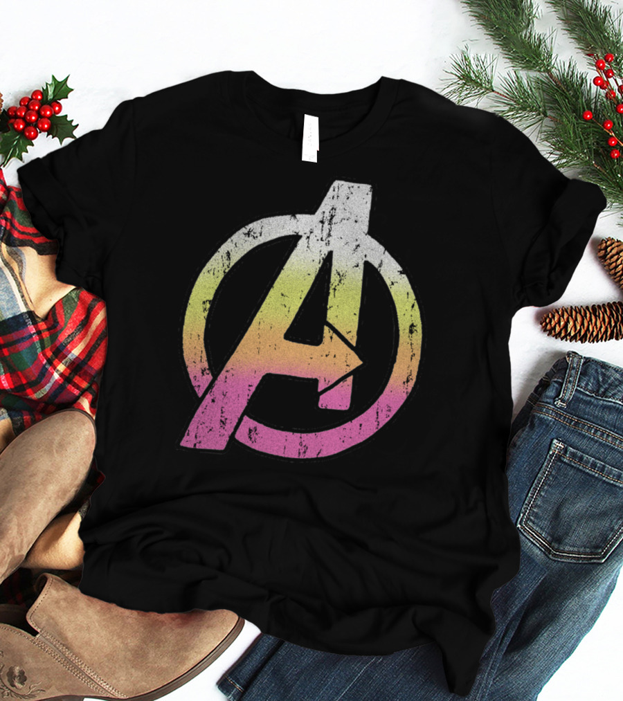 Marvel Avengers Colorful Distressed Classic T-Shirt