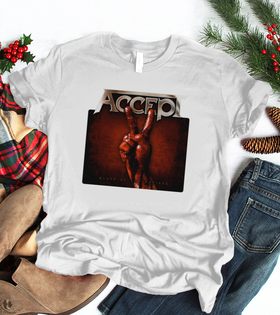 ACCEPT Blood Of The Nations Victory Hand Gesture T-Shirt