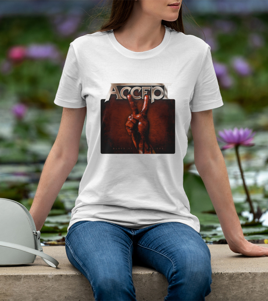 ACCEPT Blood Of The Nations Victory Hand Gesture T-Shirt