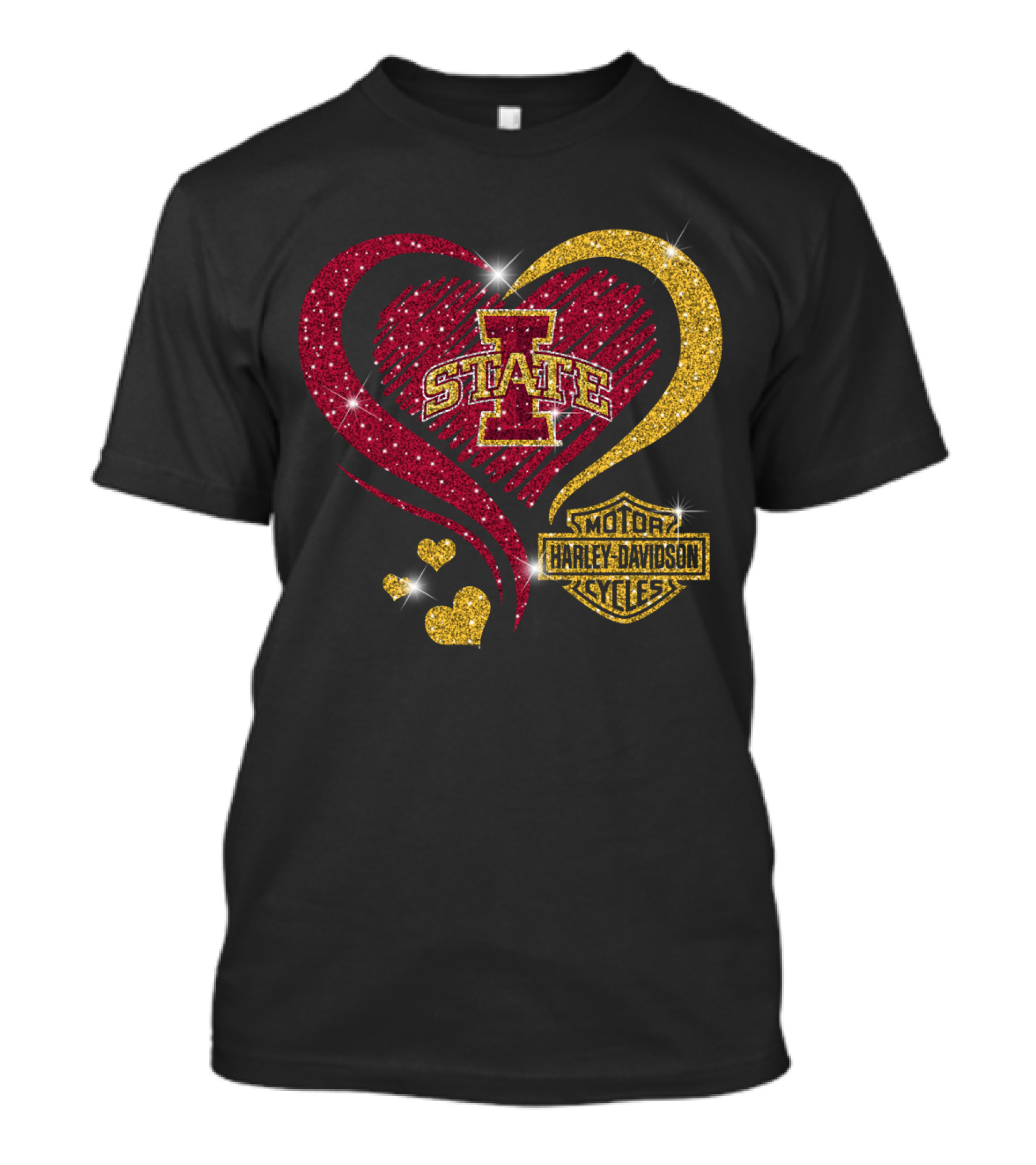 Iowa State Cyclones Heart Harley Davidson T-Shirt