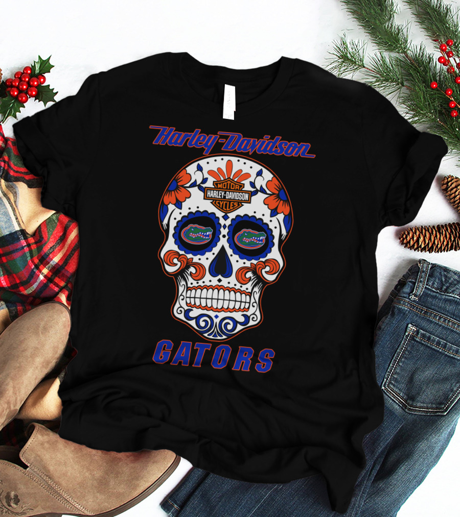 Harley Davidson Florida Gators Sugar Skull T-Shirt