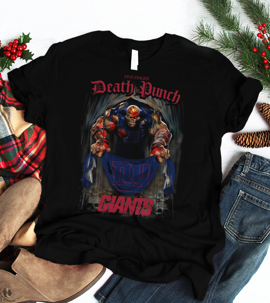 Five Finger Death Punch New York Giants Collaboration T-Shirt