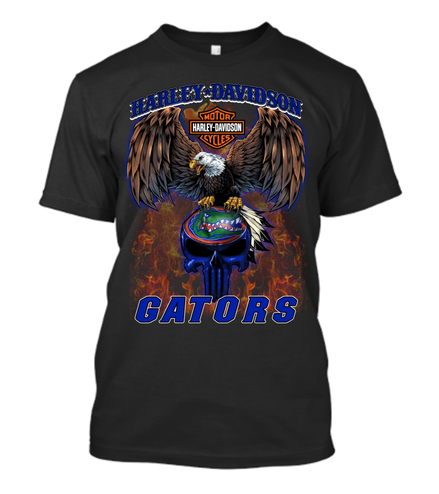 Harley Davidson Motorcycles Eagle Gators T-Shirt