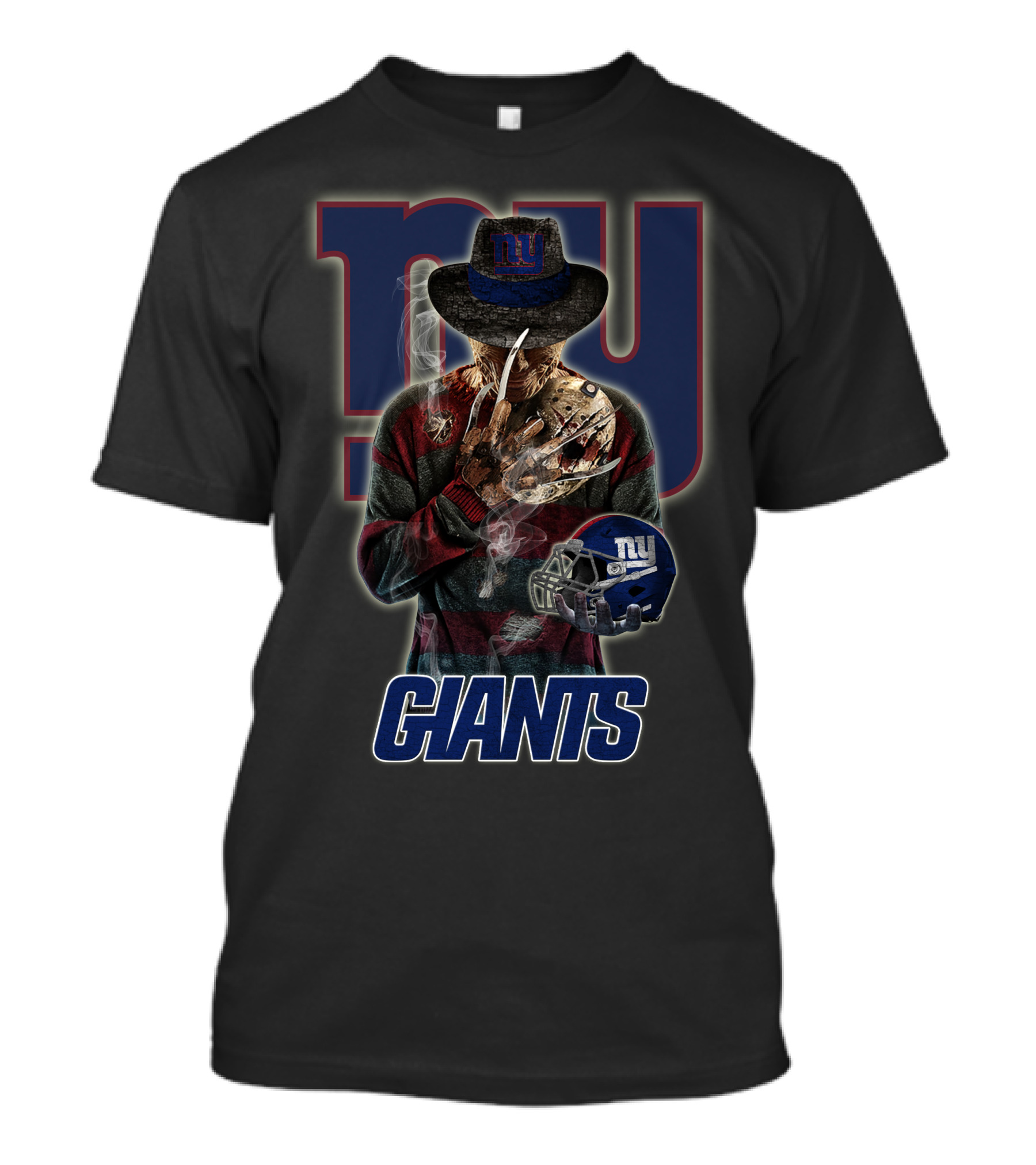 NY Giants Freddy Krueger Crossover M2 Jason Voorhees T-Shirt