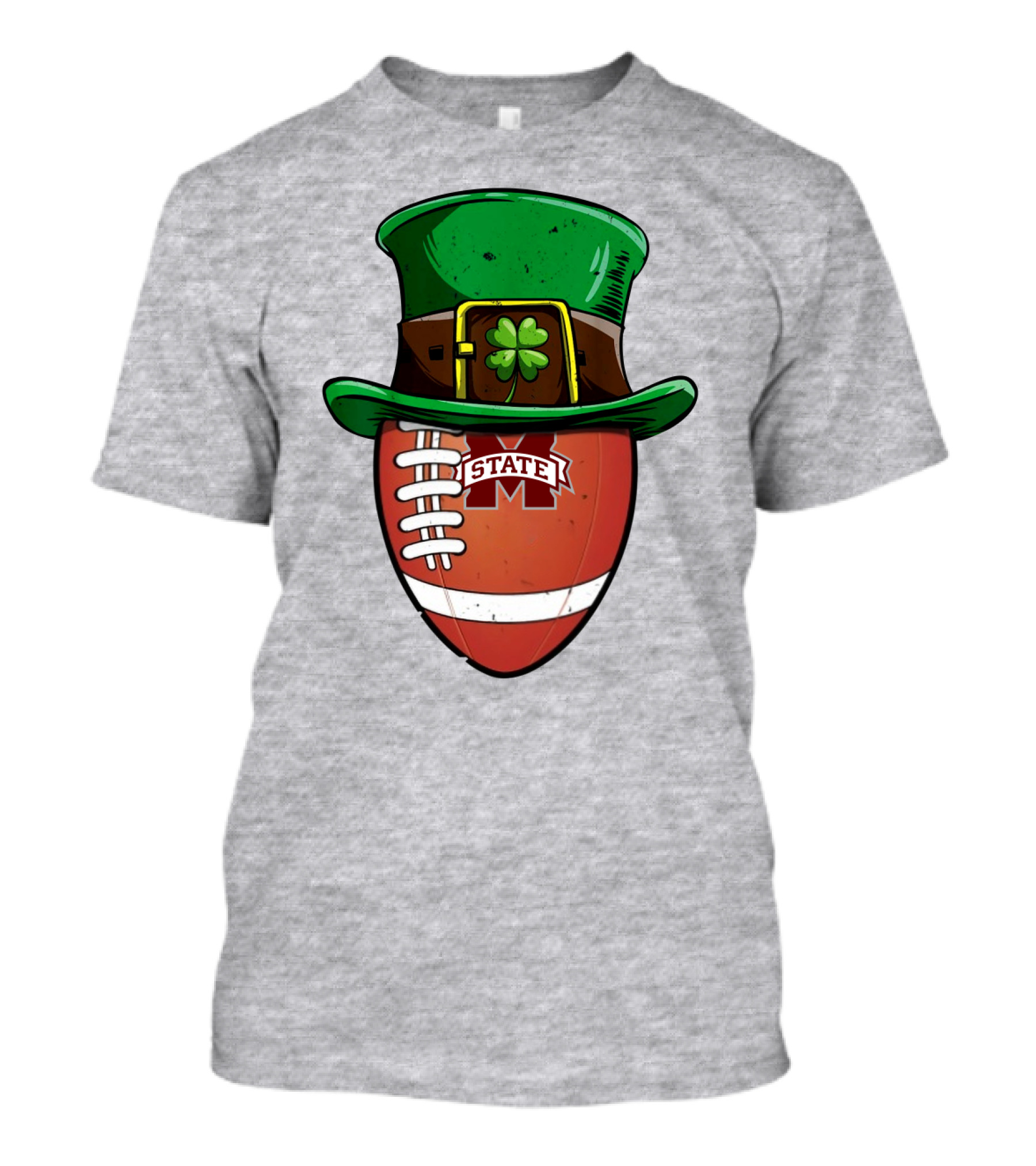 Mississippi State Bulldogs Football Leprechaun Hat Shamrock T-Shirt