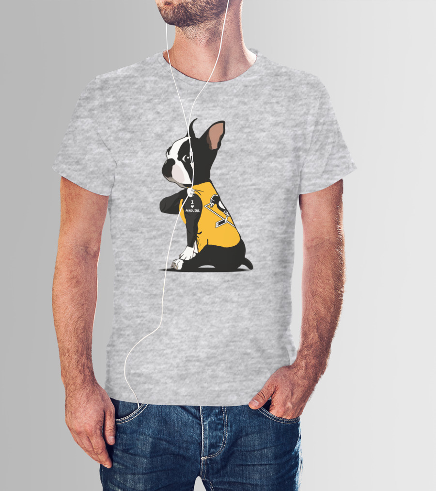 Pittsburgh Penguins Bulldog Hockey Fan Love T-Shirt