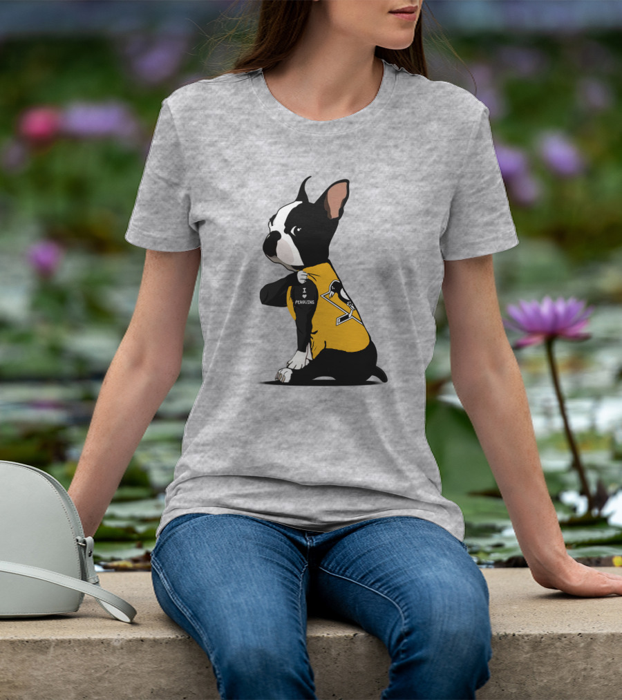 Pittsburgh Penguins Bulldog Hockey Fan Love T-Shirt