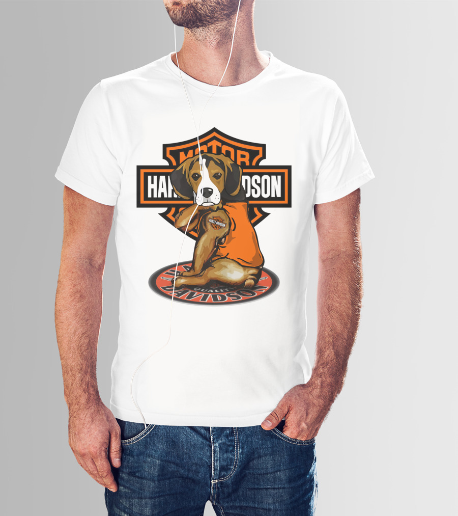 Harley Davidson Motor Beagle T-Shirt
