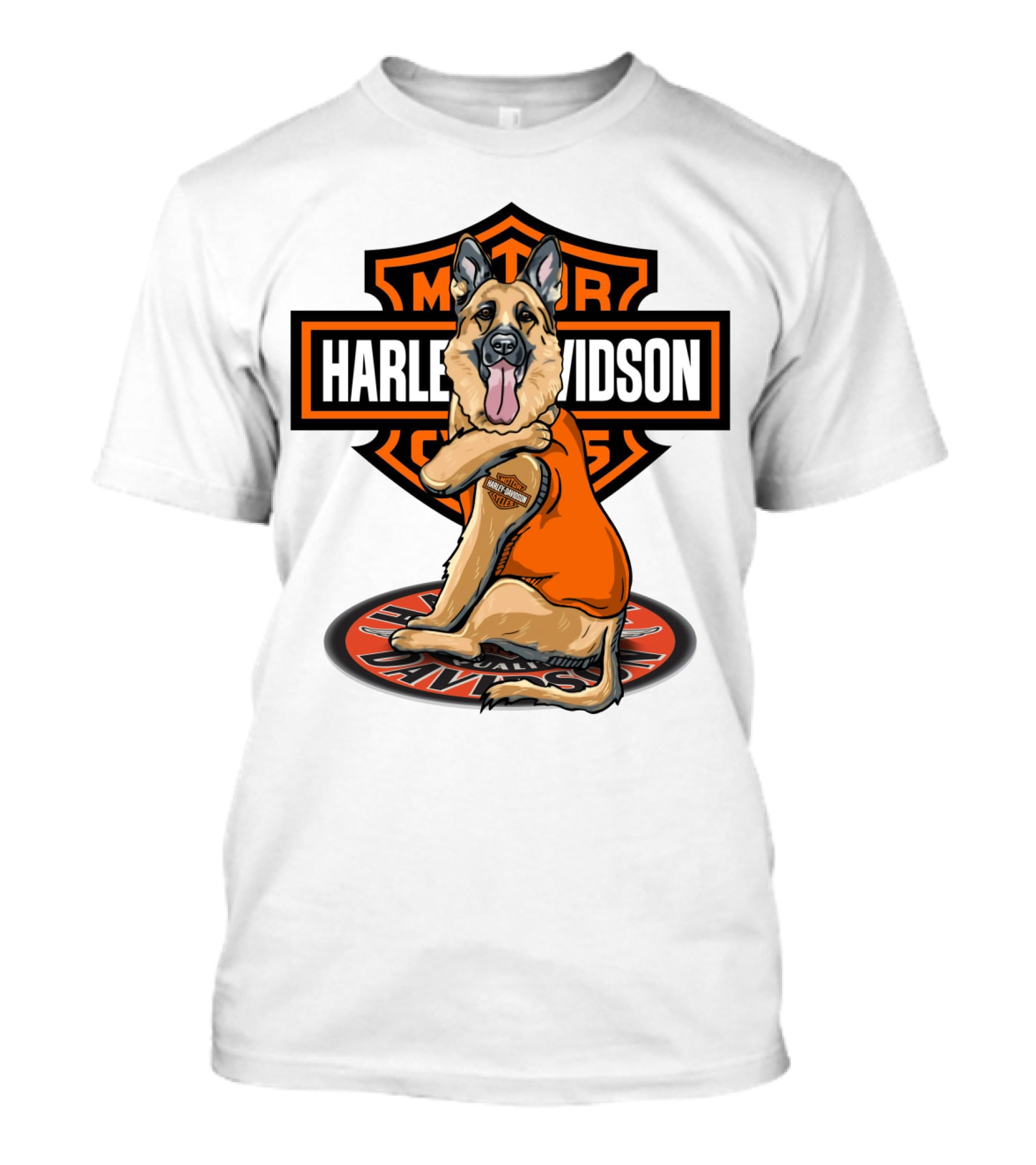 Harley Davidson Motor Cycles German Shepherd T-Shirt