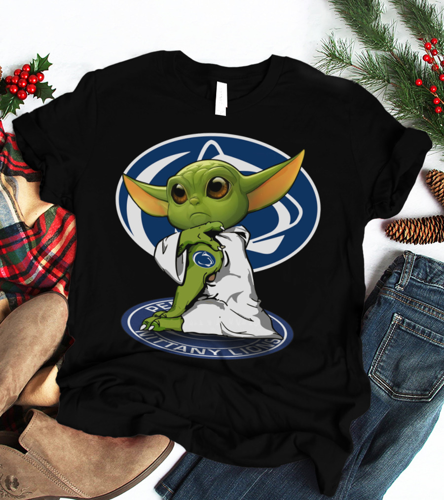Penn State Nittany Lions Yoda With Team Logo And Jedi Robes T-Shirt