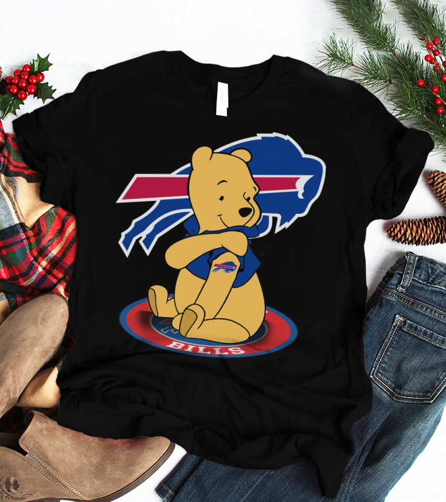 Buffalo Bills Winnie Pooh Mashup With Football T-Shirt