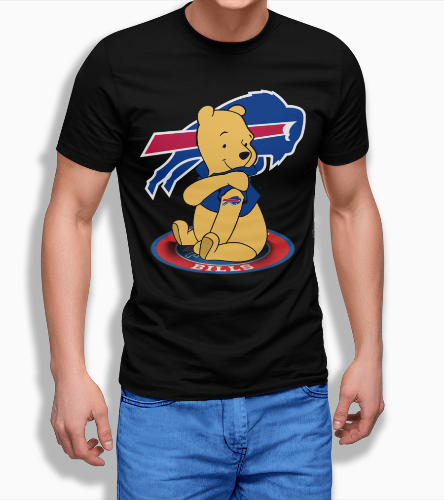 Buffalo Bills Winnie Pooh Mashup With Football T-Shirt