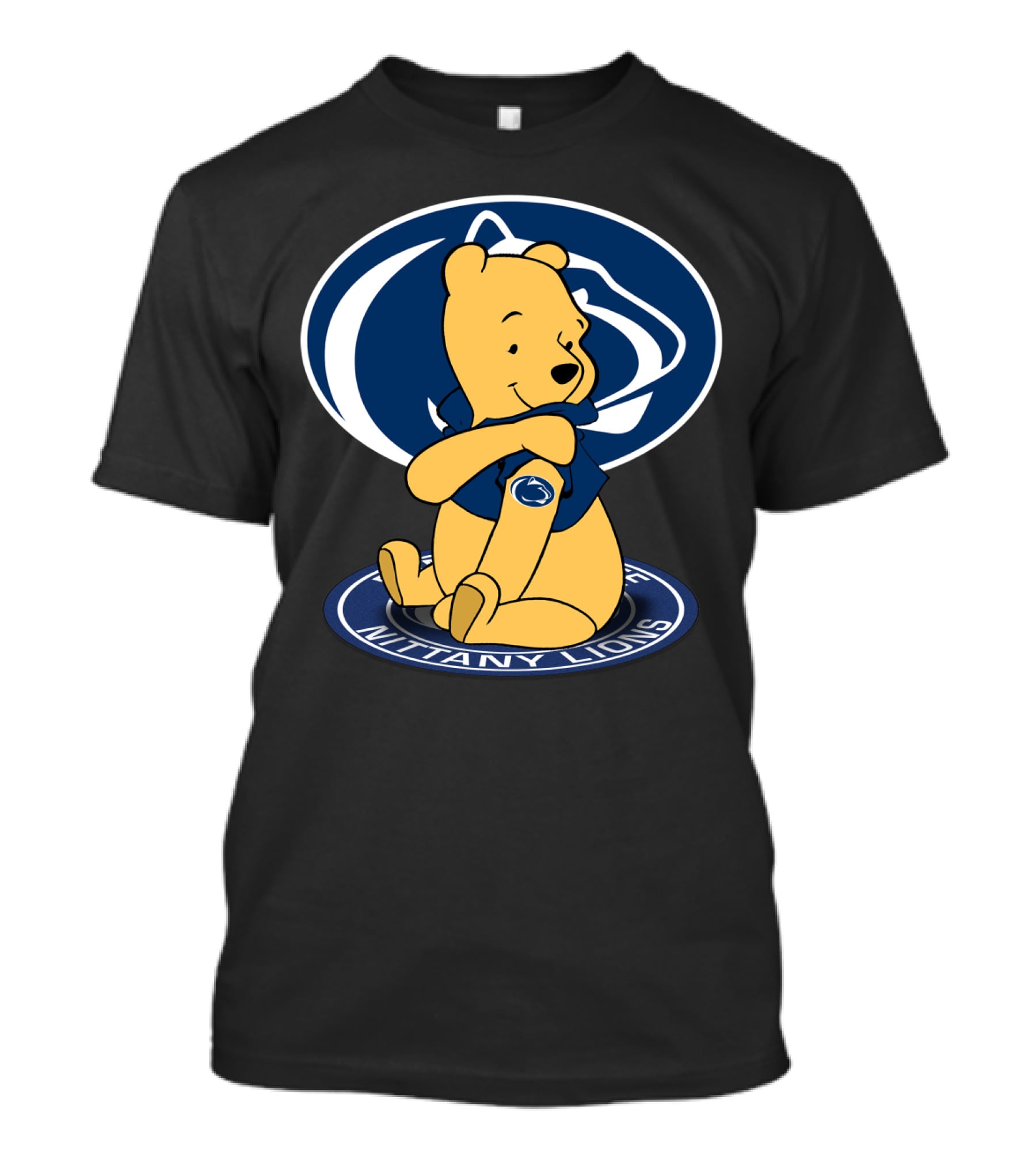 Pooh Bear Penn State Nittany Lions Fan Emblem T-Shirt