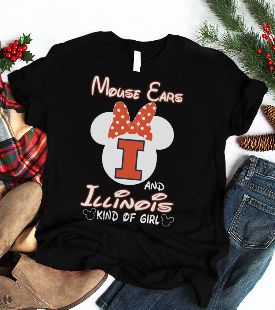 Mouse Ears And Illinois Kind Of Girl T-Shirt