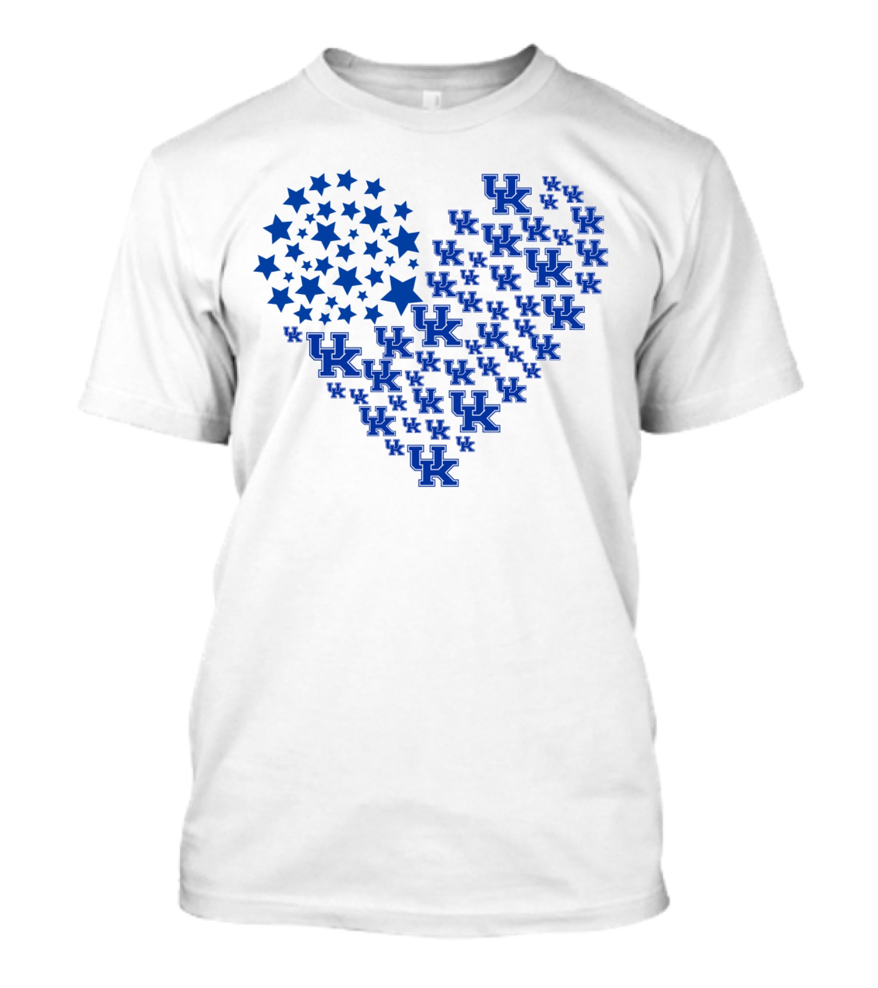 Kentucky Wildcats Heart Flag Stars Uk Ncaa T-Shirt