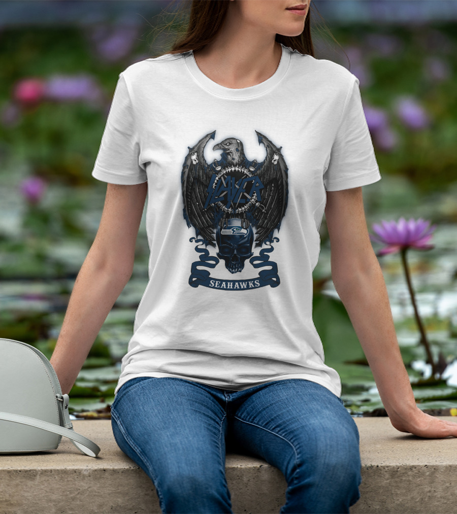 Skull Seahawks Slayer Nfl 29 T-Shirt