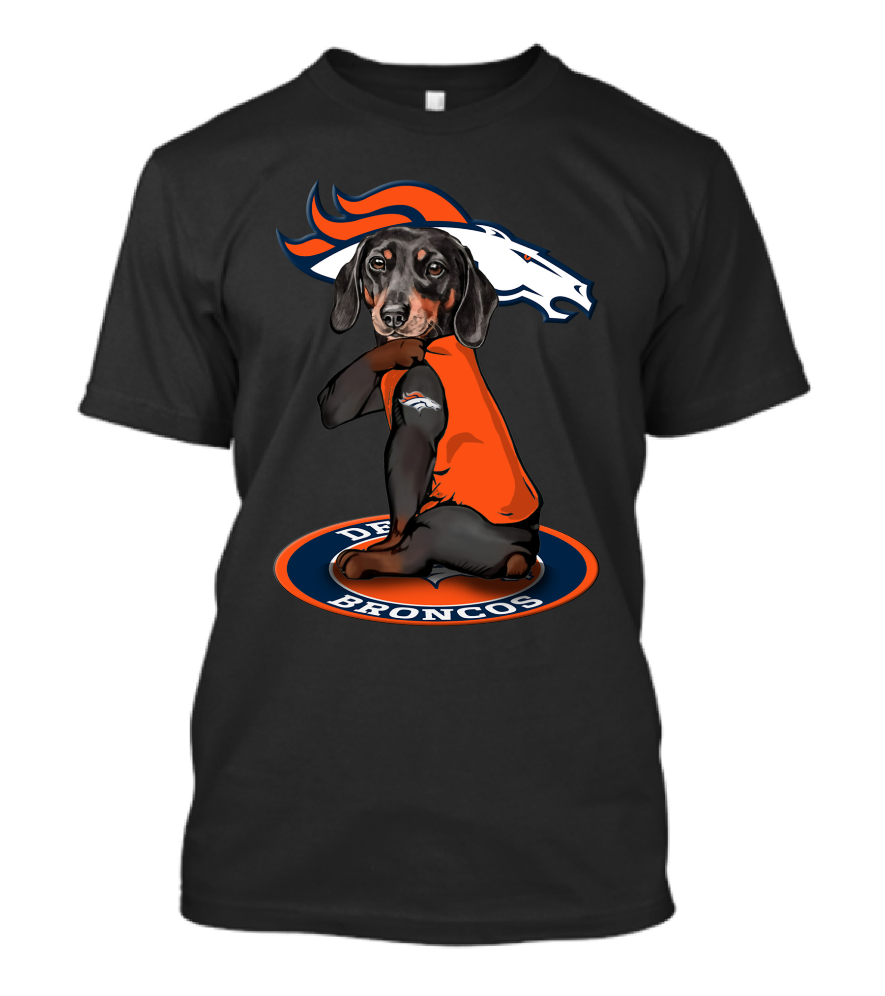 Denver Broncos Dog Wearing Team T-Shirt