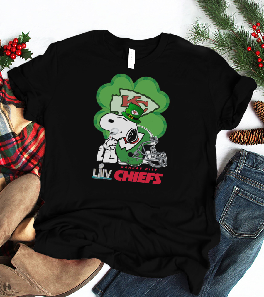 KC Chiefs St. Patrick's Day LIV Snoopy Shamrock T-Shirt
