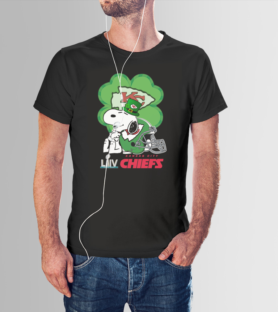KC Chiefs St. Patrick's Day LIV Snoopy Shamrock T-Shirt