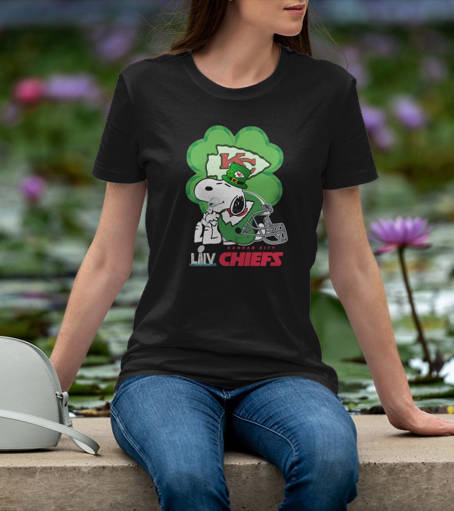 KC Chiefs St. Patrick's Day LIV Snoopy Shamrock T-Shirt