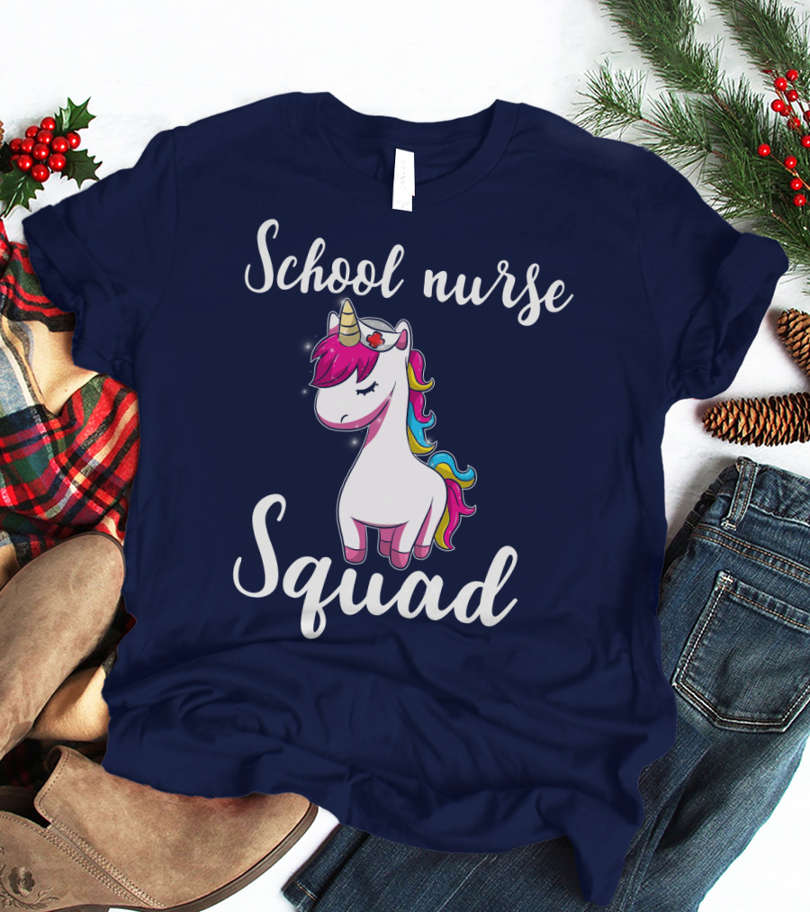 School Nurse Squad Unicorn T-Shirt