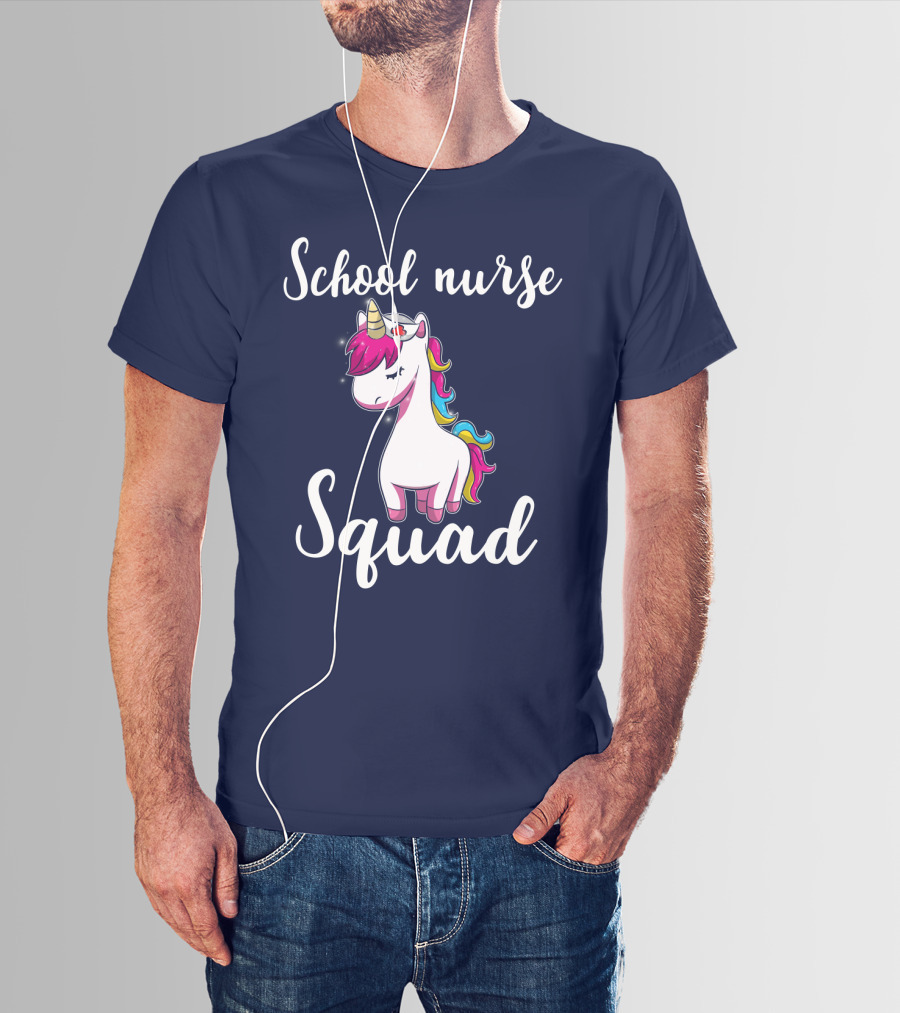 School Nurse Squad Unicorn T-Shirt