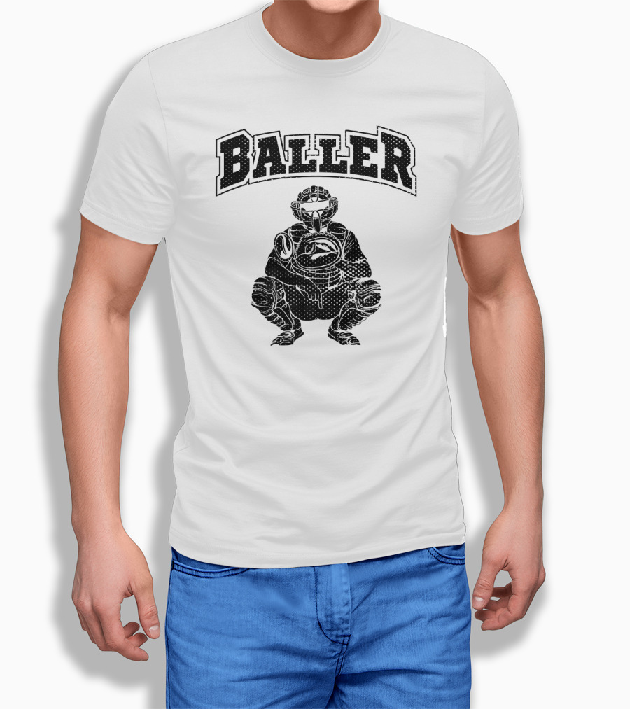 Baller Cool Baseball Catcher T-Shirt