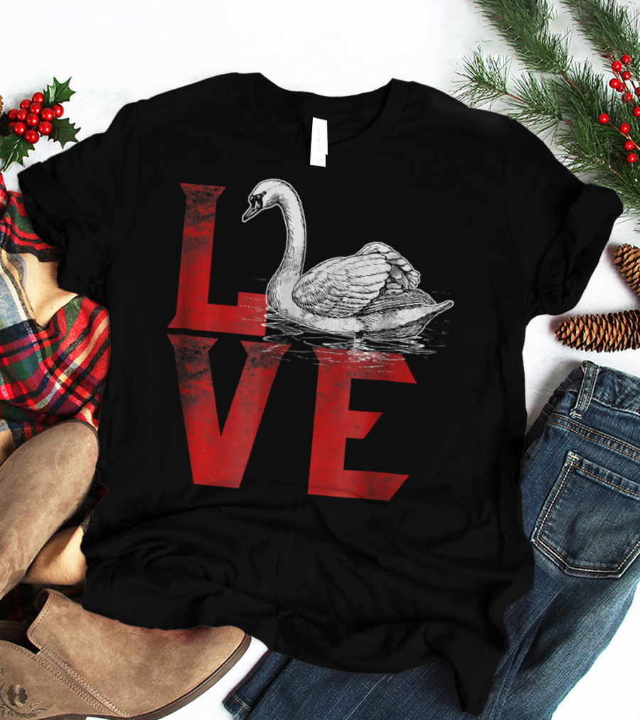 Love Swans Cute Waterbird Wild T-Shirt