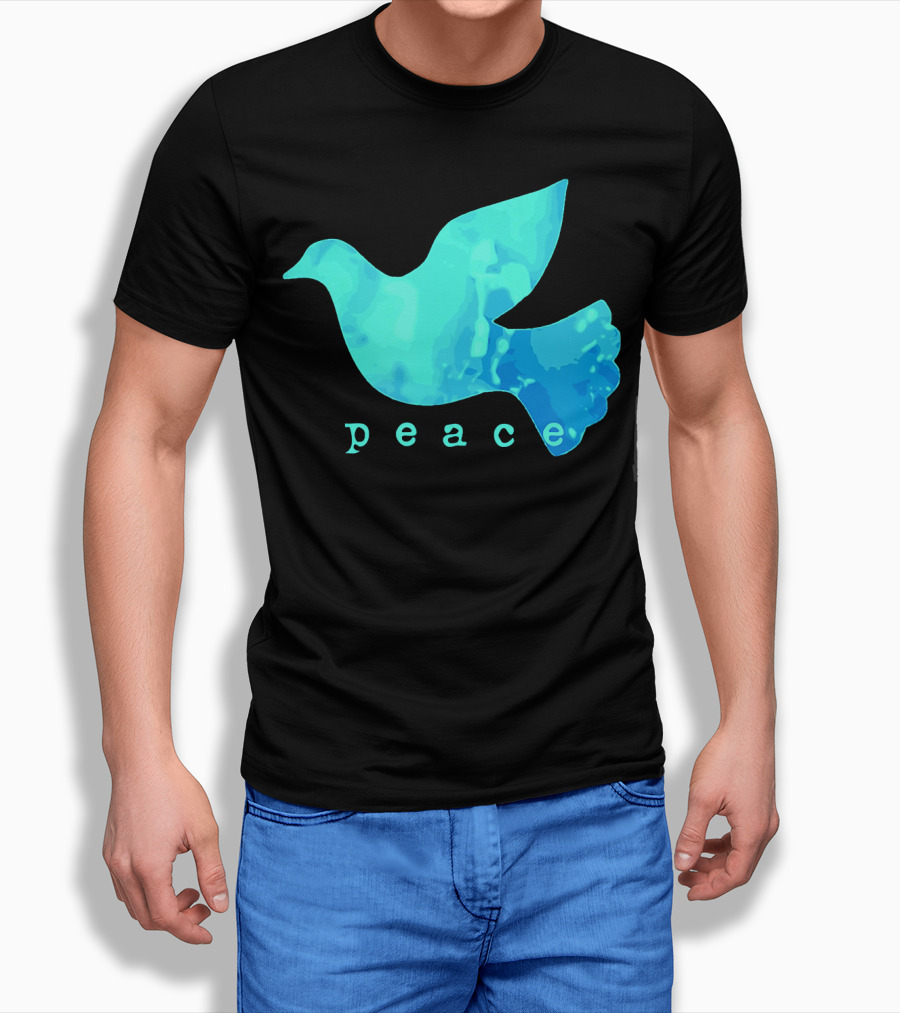 Dove Of Peace Blue Bird Affirma Peace T-Shirt