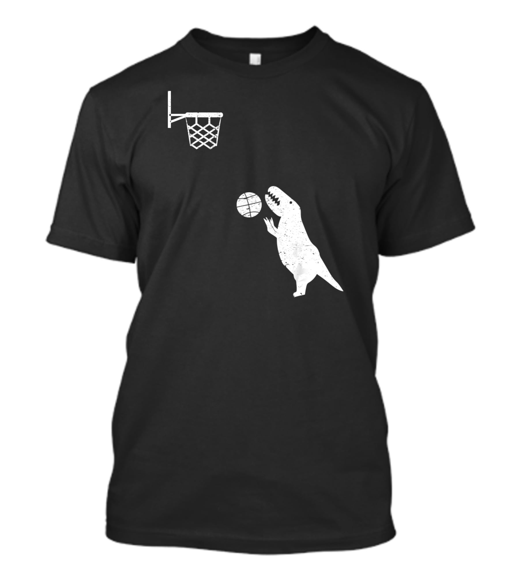 Funny Basketball Dinosaur Rex Throwin' Slam Dunk T-Shirt