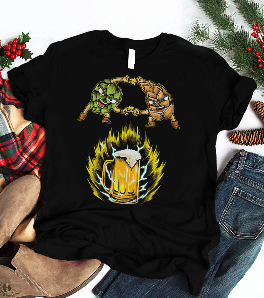 Fusion Power Of Hop And Malt In Funny Beer Love T-Shirt