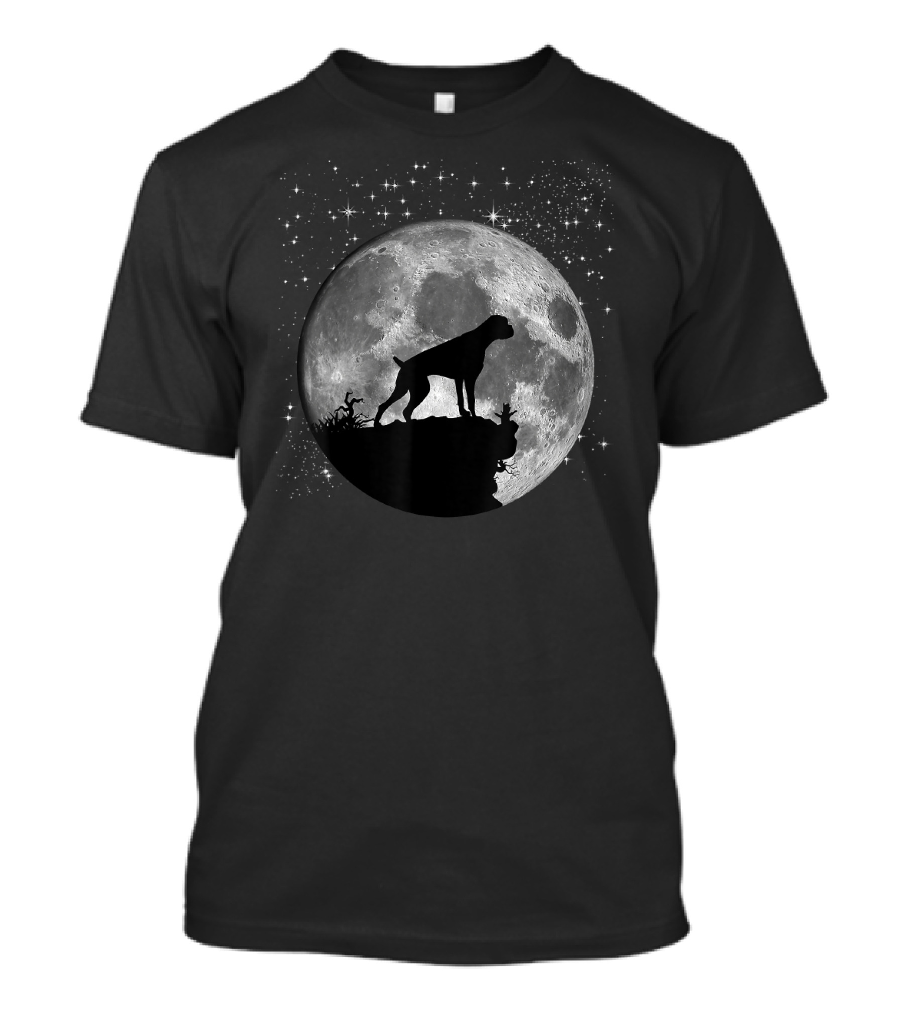 Funny Boxer Dog Mom Astronaut Moon Landing Adventure T-Shirt