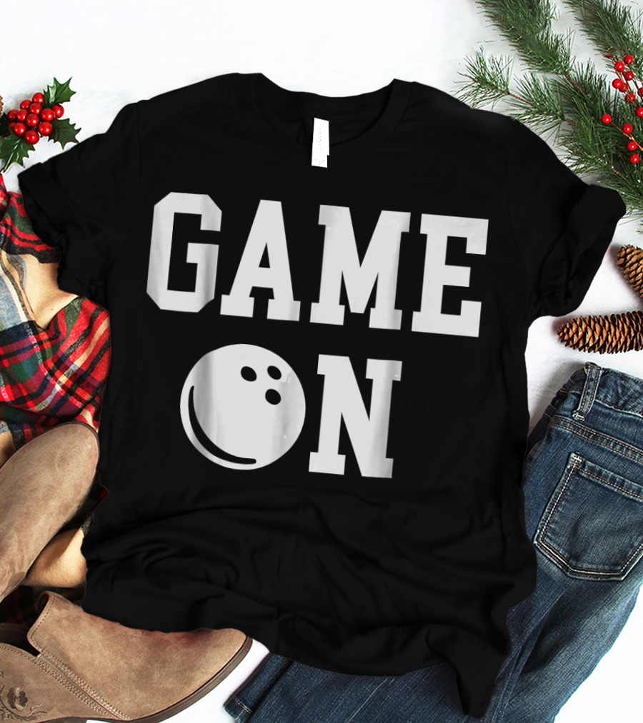 GAME ON Bowling Ball Icon Strike T-Shirt