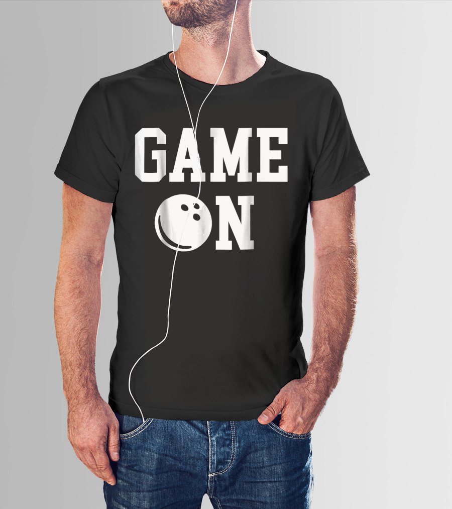 GAME ON Bowling Ball Icon Strike T-Shirt