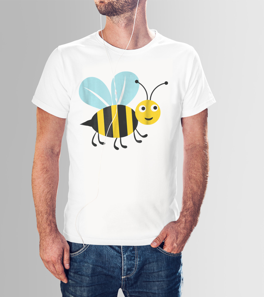 Happy Honey Bee Cute Cartoon T-Shirt