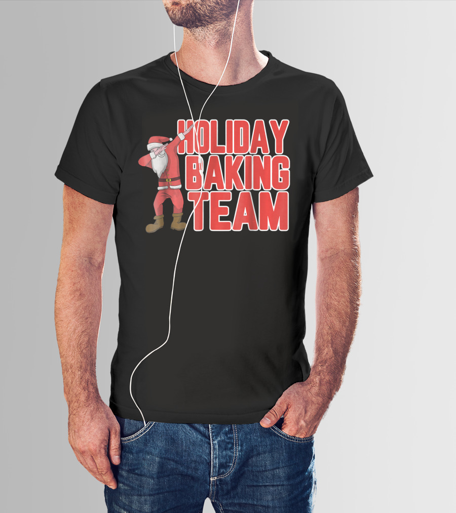 Holiday Baking Team Dabbing Santa T-Shirt