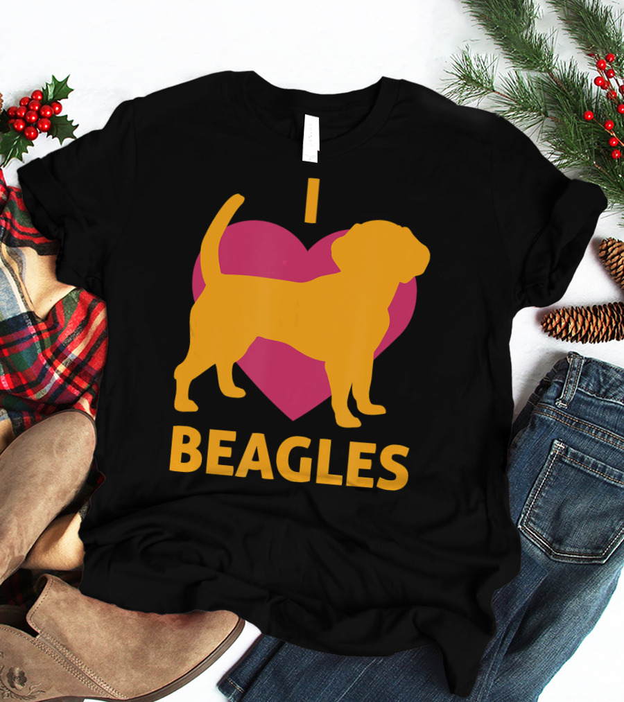 I Heart Beagles Love Pet Lover Animal BEAGLE T-Shirt