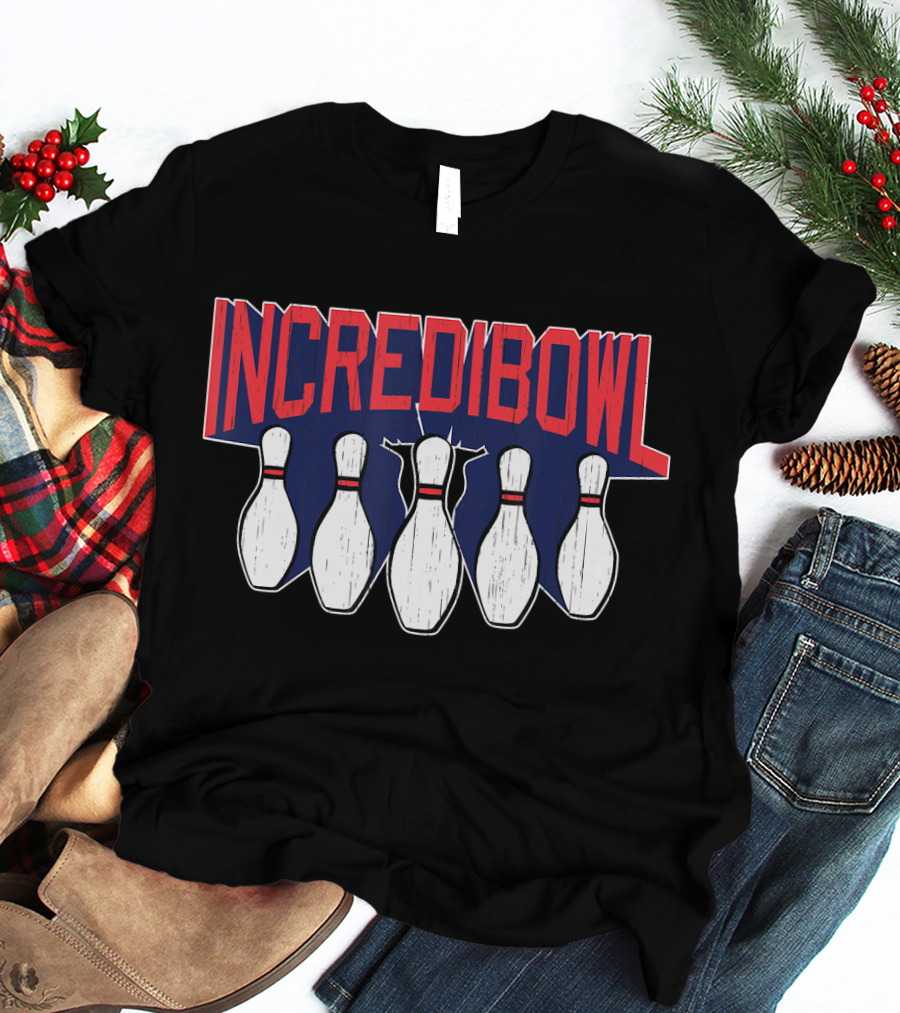 INCRIDIBOWL Expert Bowler Strike Bowling Pins T-Shirt