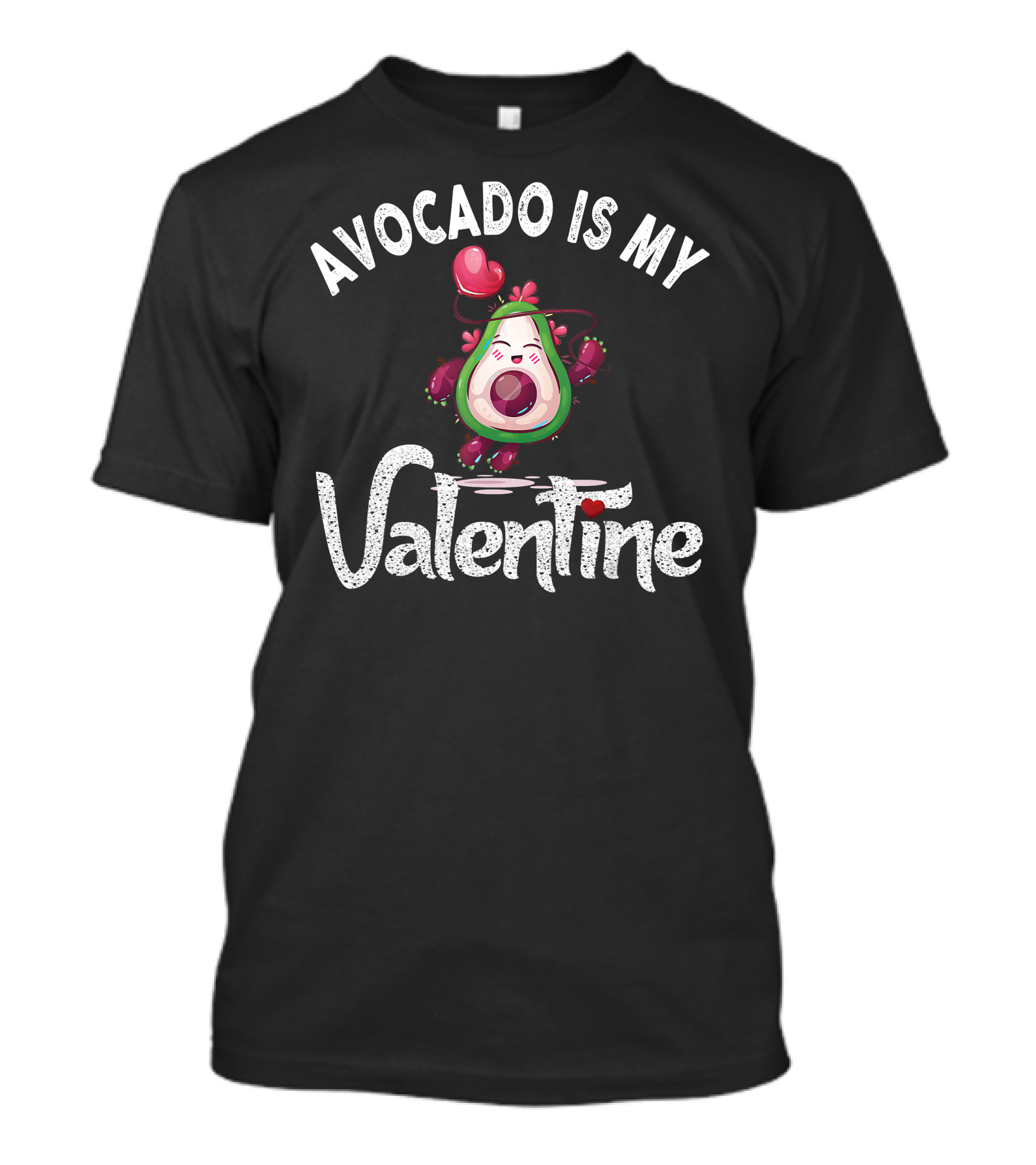 Avocado Is My Valentine Balloon Heart Valentine's T-Shirt
